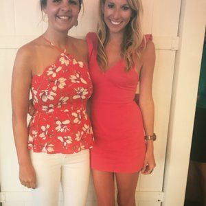 Zara XS Cut Out Ruffle Romper